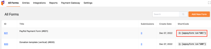 How to create a wordpress form with payment options