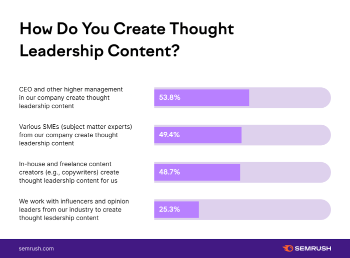 Developing a visible expert strategy for thought leadership marketing