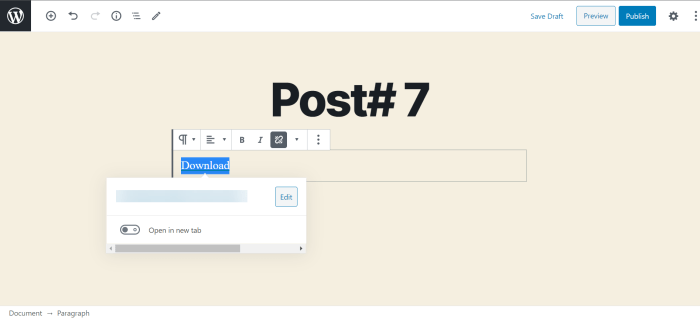 How to easily add a download link in wordpress