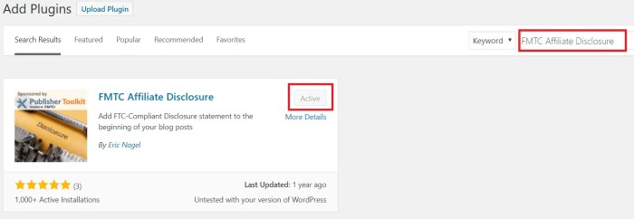 How to add affiliate disclosure for each blog post automatically
