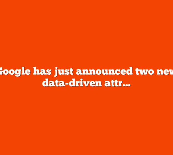 Google data driven attribution
