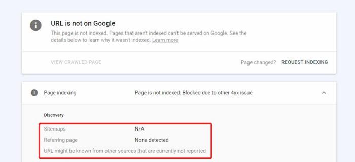 Google search console how to fix blocked due to other 4xx issue