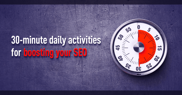 Local seo 30 minute weekly task list