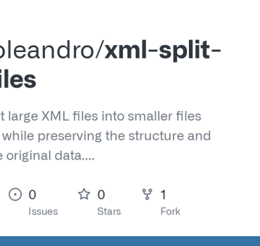Split files large xml into small how