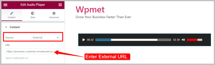 How to add an audio music player widget in wordpress