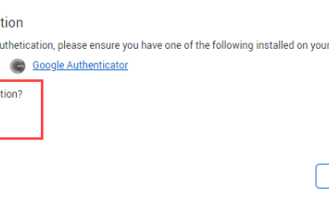 Two factor authentication setup