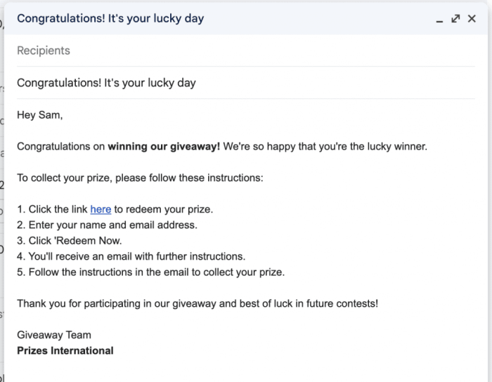 Giveaway accelerate email list