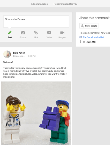 Google 301 how to start and grow a community