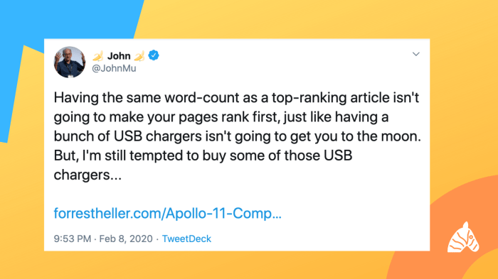 Google ranking factor is word count a decisive factor