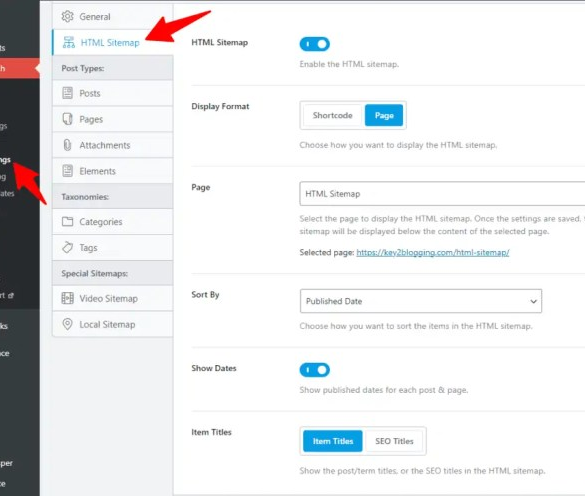 How to add an html sitemap page in wordpress