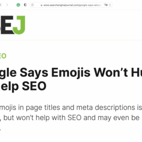 Emojis seo friend or foe