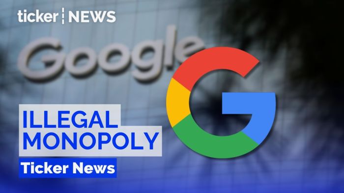 Google doj illegal monopoly remedies