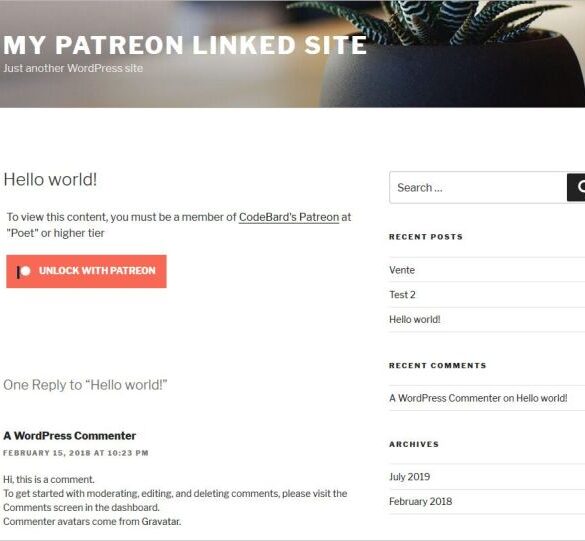 How to restrict content on wordpress to patreon members