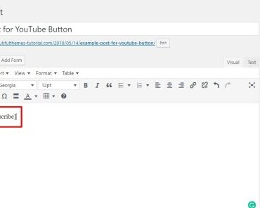 How to add youtube subscribe button in wordpress