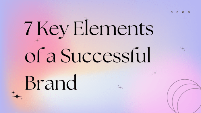 Elements of a successful brand 7 color
