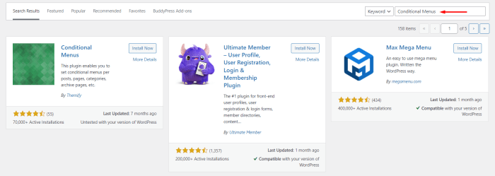 How to add conditional logic to menus in wordpress
