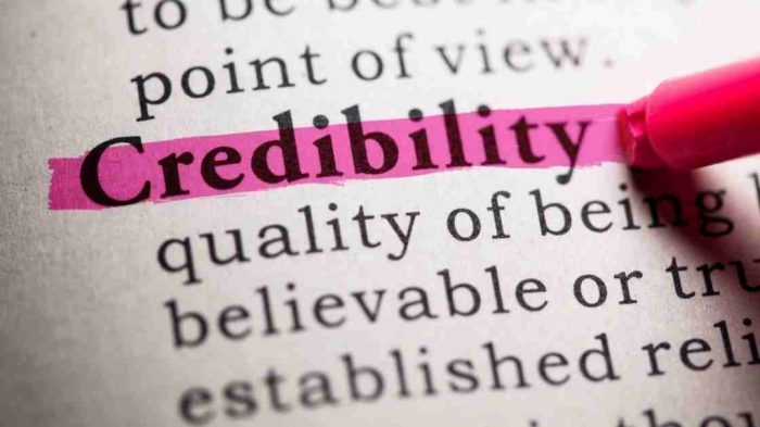 Cloak yourself in credibility