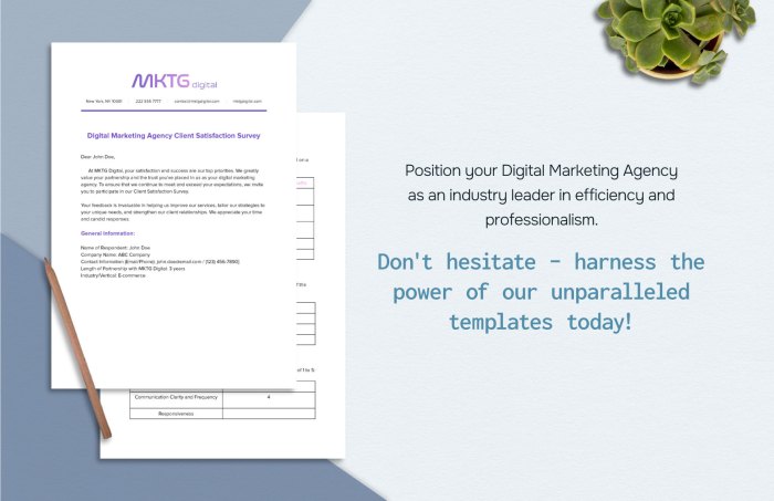 Online marketing survey for professional services firms