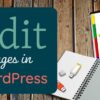 How to edit page in wordpress