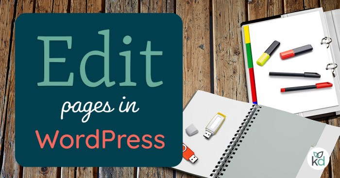 How to edit page in wordpress