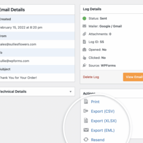 How to setup wordpress email logs