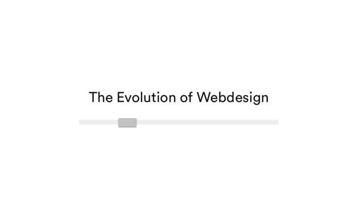 Evolution of web design