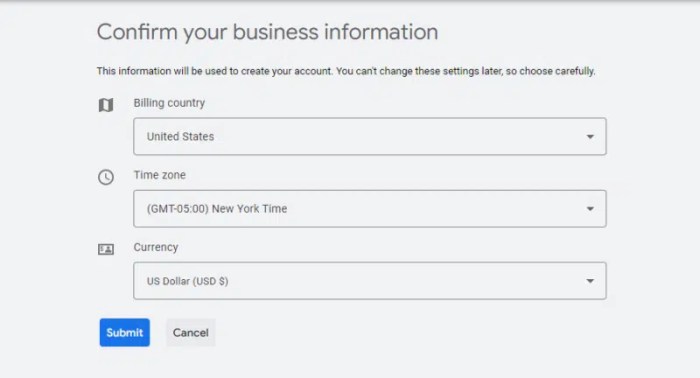 Google ads account billing set up best practices