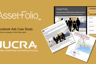 Social media ads case study name bubbles with infographic