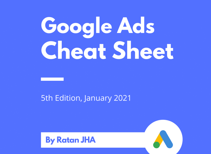 The ad creation cheat sheet