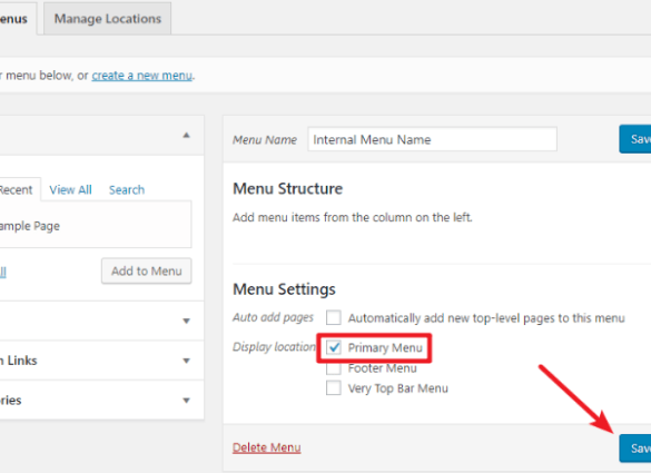 How to add custom navigation menus in wordpress themes