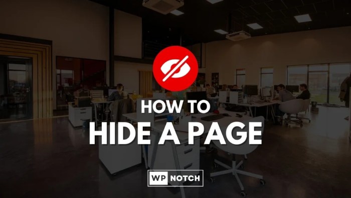 Wordpress how to hide a page