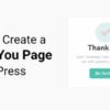 How to create a thank you page in wordpress