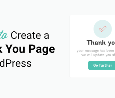 How to create a thank you page in wordpress