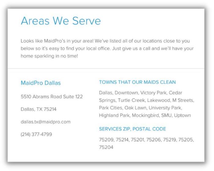 Local keyword research for service area businesses