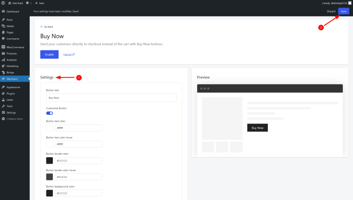 How to add a buy now button in wordpress