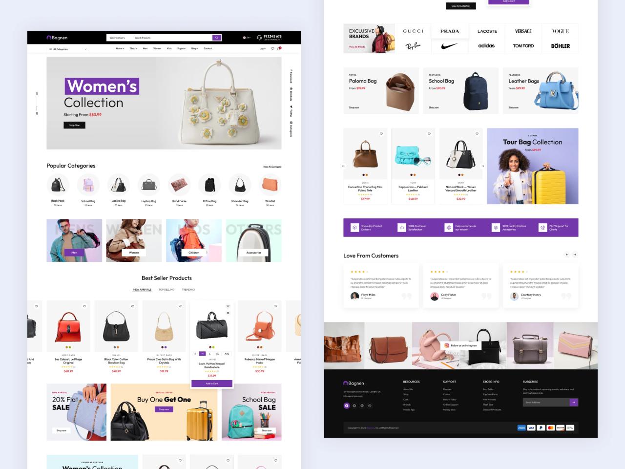 Sizzling ecommerce about pages