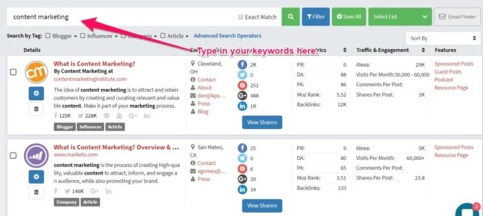 Traffic roundup skyrocket heavens create recommend neilpatel exact uncheck broader prospecting Create roundup post will skyrocket traffic high heavens