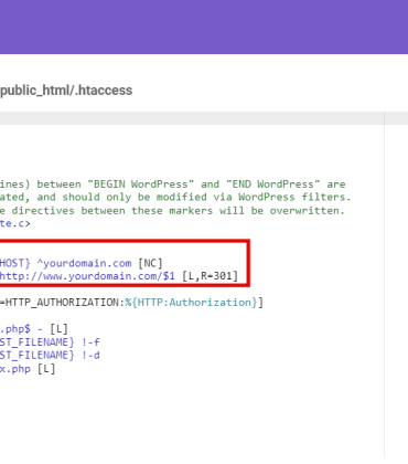 How to add non www to www in htaccess