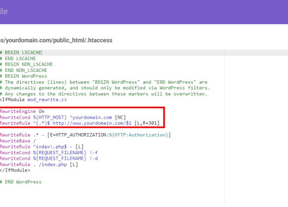How to add non www to www in htaccess