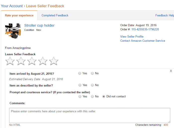 Why amazon sellers need to watch their buyer feedback