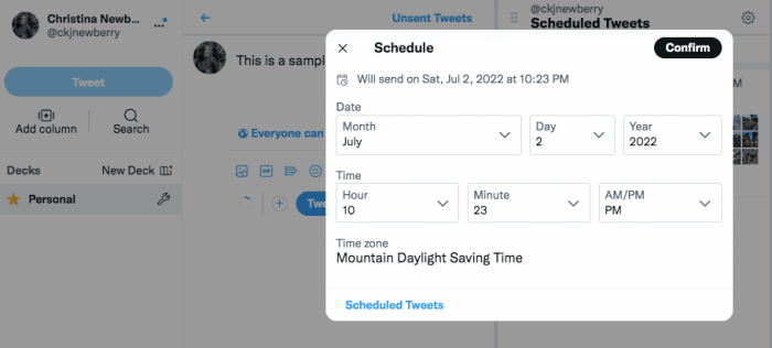 Social media scheduling tools and tips