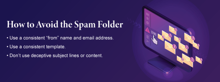 Avoid the spam folder