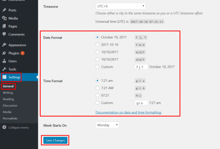 Simple Instruction of How to Change Date and Time Format in WordPress ... Wordpress quickly change the date and time format