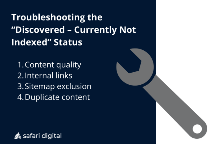 Understanding resolving discovered currently not indexed