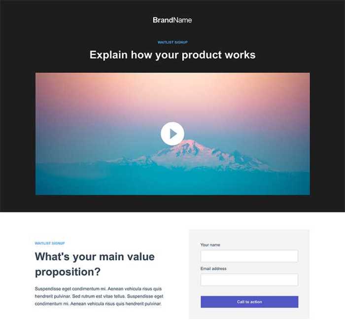 Waitlist Landing Page Template How to create a viral waitlist landing page in wordpress