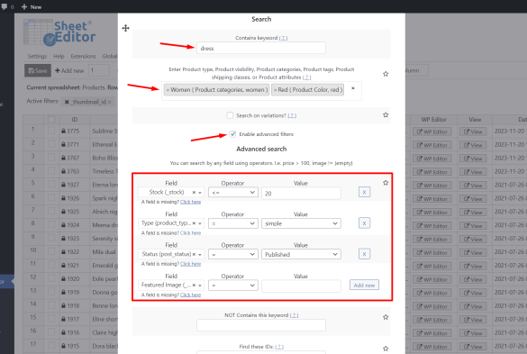 How to bulk upload sale price