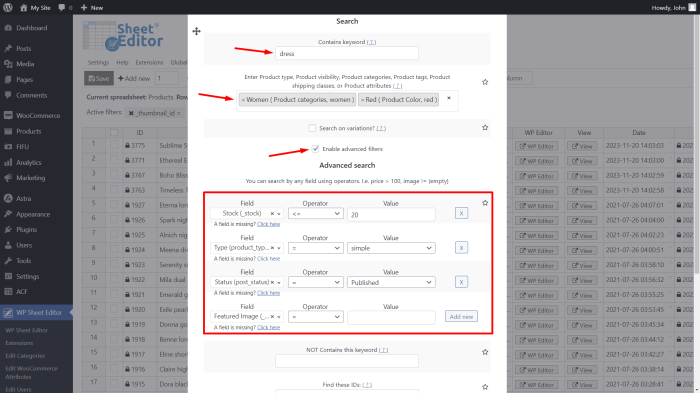 How to bulk upload sale price