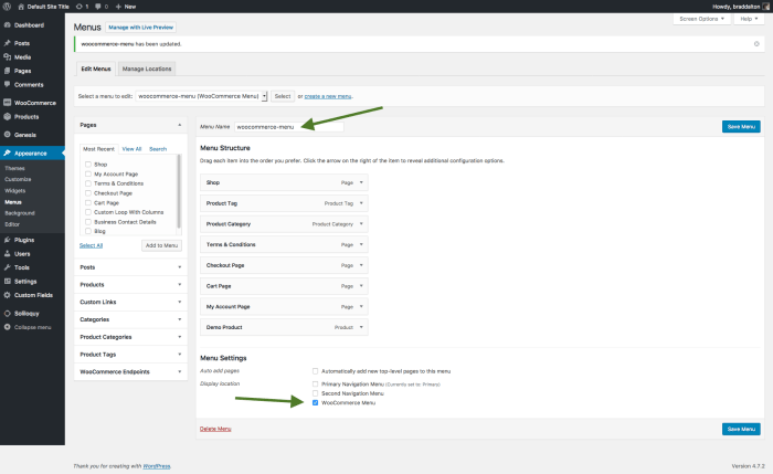 Woocommerce column header reference