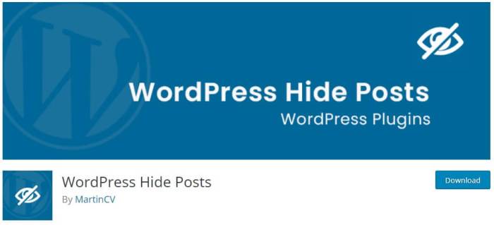 Wordpress how to hide a page
