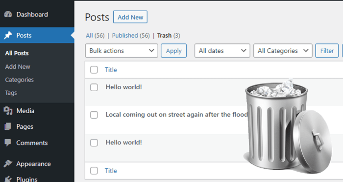 How to limit or disable automatic empty trash in wordpress
